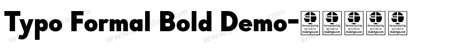 Typo Formal Bold Demo字体转换